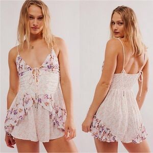 New Free People Brielle Floral Playsuit Romper XS